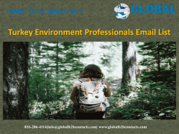 Turkey Environment Professionals Email List