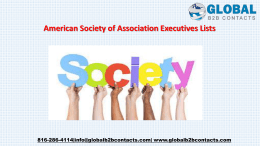 American Society of Association Executives Lists