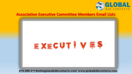Association Executive Committee Members Email Lists