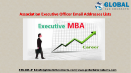 Association Executive Officer Email Addresses Lists