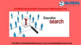 Certified Association Executives Marketing Lists