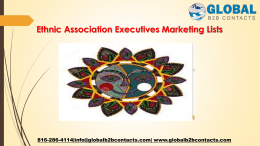 Ethnic Association Executives Marketing List