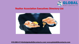 Realtor Association Executives Directory List