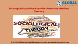 Sociological Association Executive Committee Members Directory
