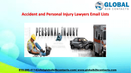 Accident and Personal Injury Lawyers Email Lists
