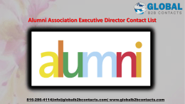Alumni Association Executive Director Contact List