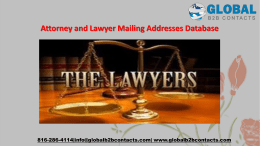 Attorney and Lawyer Mailing Addresses Database