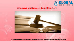 Attorneys and Lawyers Email Directory