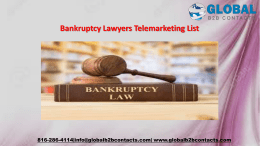 Bankruptcy Lawyers Telemarketing List