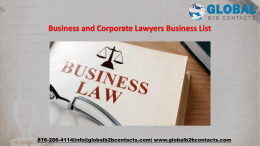 Business and Corporate Lawyers Business List