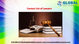 Contact List of Lawyers