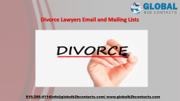 Divorce Lawyers Email and Mailing Lists