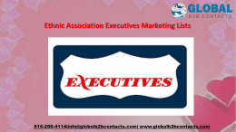 Ethnic Association Executives Marketing Lists