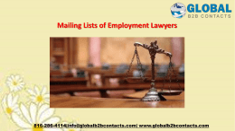 Mailing Lists of Employment Lawyers