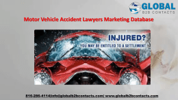 Motor Vehicle Accident Lawyers Marketing Database