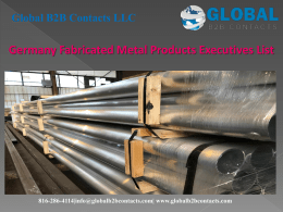 Germany Fabricated Metal Products Executives List