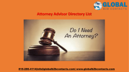 Attorney Advisor Directory List