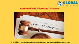 Attorney Email Addresses Database