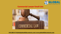 Commercial Lawyer Email Lists