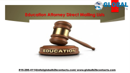 Education Attorney Direct Mailing Lists