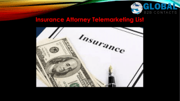 Insurance Attorney Telemarketing List