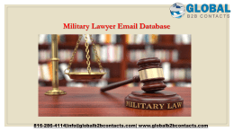 Military Lawyer Email Database