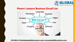 Patent Lawyers Business Email List