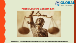 Public Lawyers Contact List