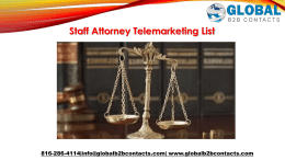 Staff Attorney Telemarketing List