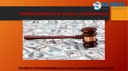 Verified Email List of Lawyers and Attorneys