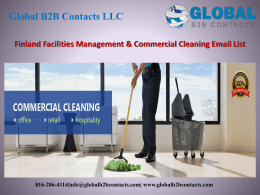 Finland Facilities Management & Commercial Cleaning Email List