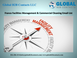 France Facilities Management & Commercial Cleaning Email List