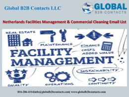 Netherlands Facilities Management & Commercial Cleaning Email List