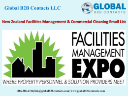 New Zealand Facilities Management & Commercial Cleaning Email List