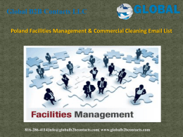 Poland Facilities Management & Commercial Cleaning Email List