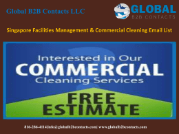 Singapore Facilities Management & Commercial Cleaning Email List