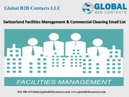 Switzerland Facilities Management & Commercial Cleaning Email List