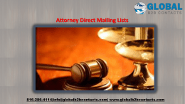 Attorney Direct Mailing Lists