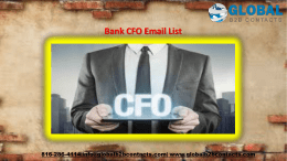 Bank CFO Email List