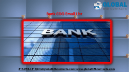 Bank COO Email List