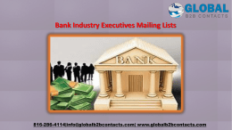 Bank Industry Executives Mailing Lists