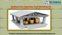 Banking Sector Executives Email Marketing List