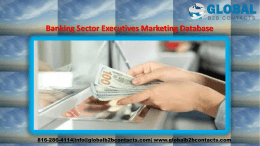 Banking Sector Executives Marketing Database