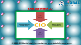 Email List of Bank CIO