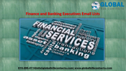 Finance and Banking Executives Email Lists
