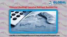 Financial (Banking) Executive Assistant Business List