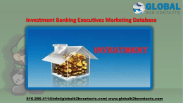 Investment Banking Executives Marketing Database