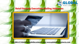 Retail Banking Executives Mailing Addresses