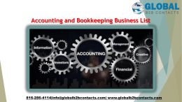 Accounting and Bookkeeping Business List