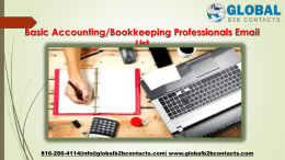 Basic AccountingBookkeeping Professionals Email List